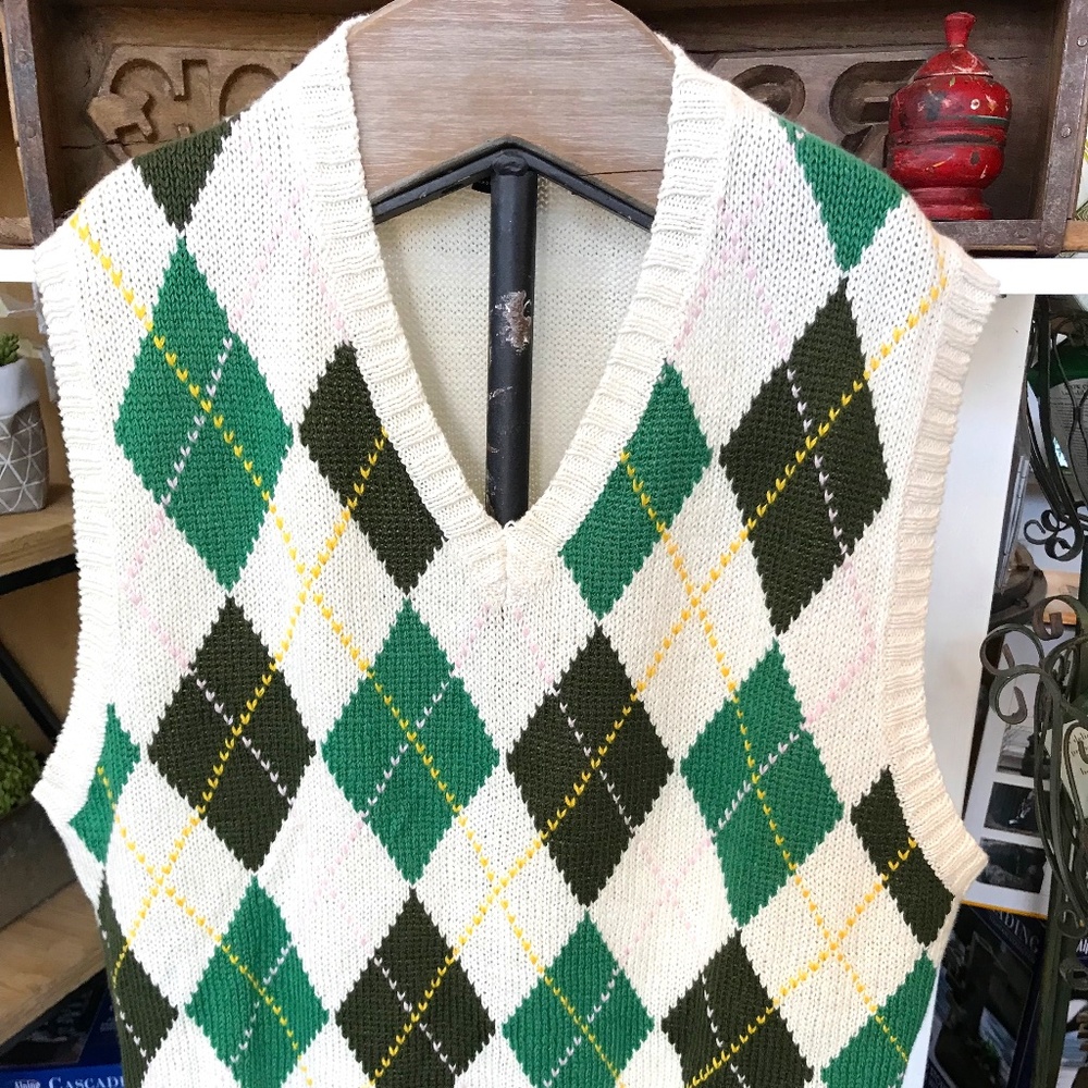 Men’s Vintage Argyle Vest